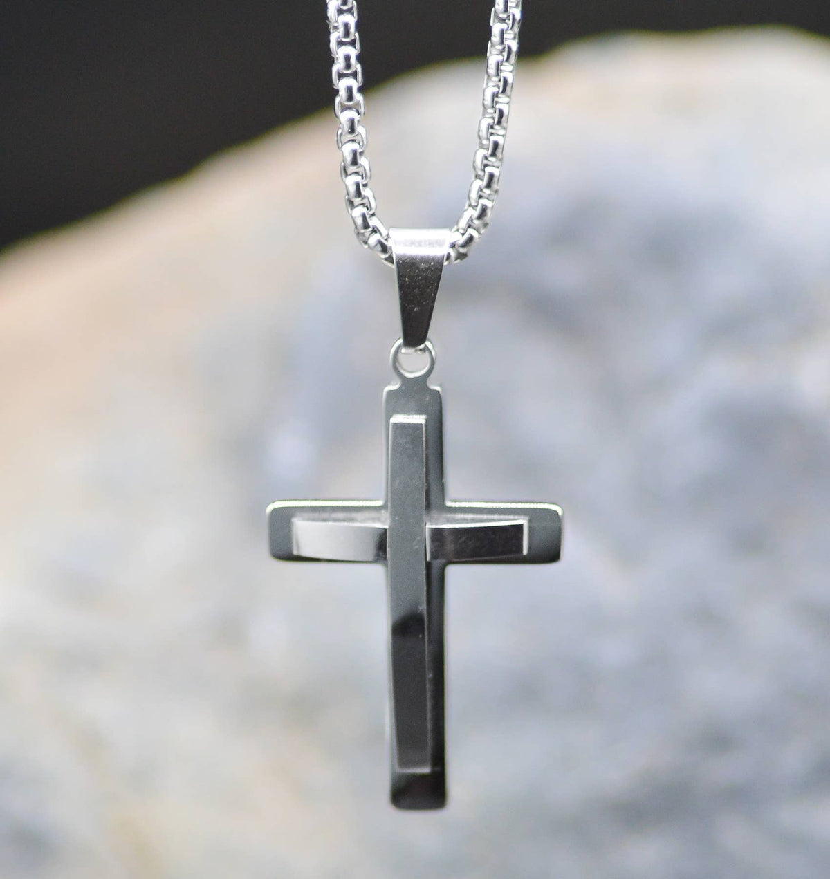 Silver Cross Necklace - Eden Merry Necklace