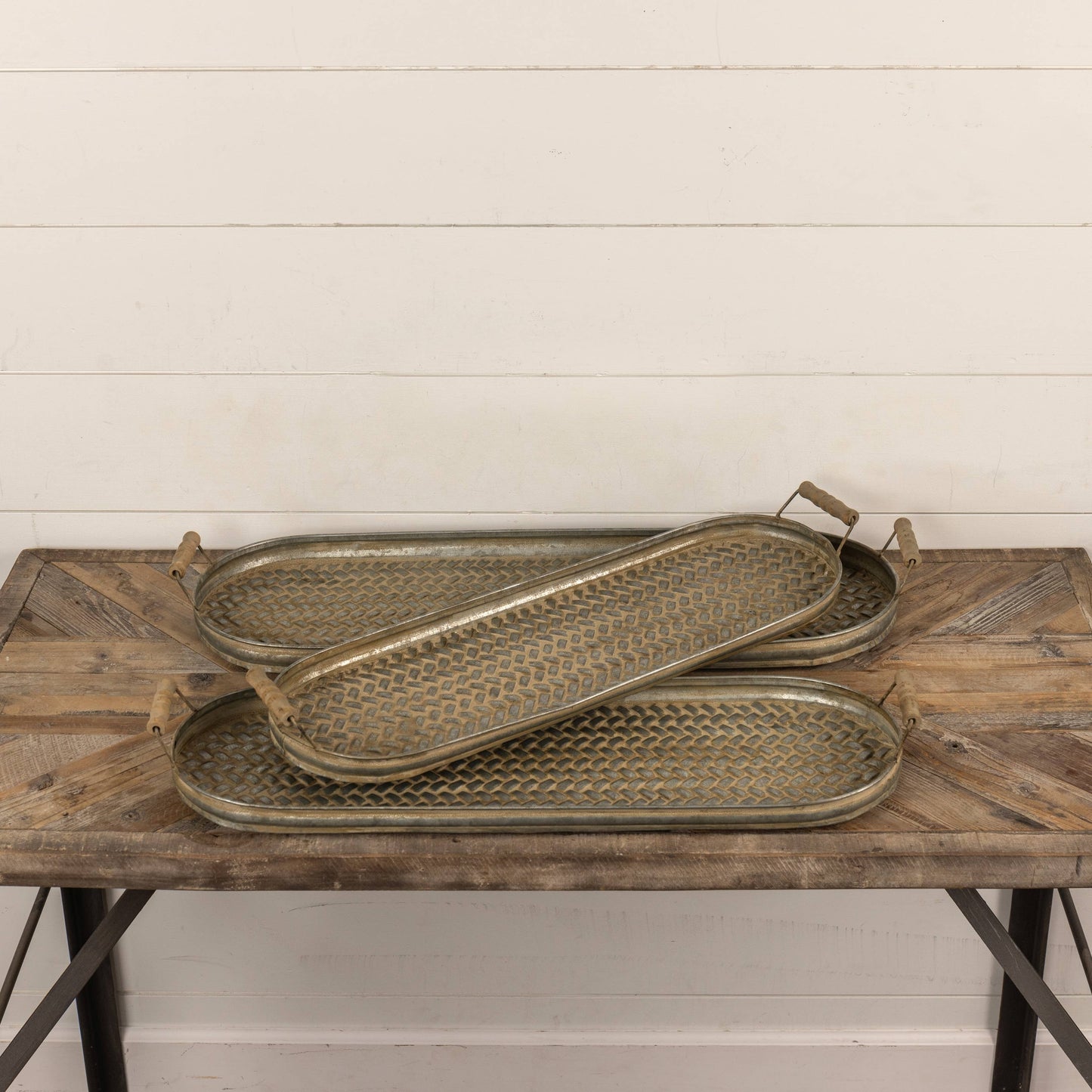 WOVEN METAL TRAYS