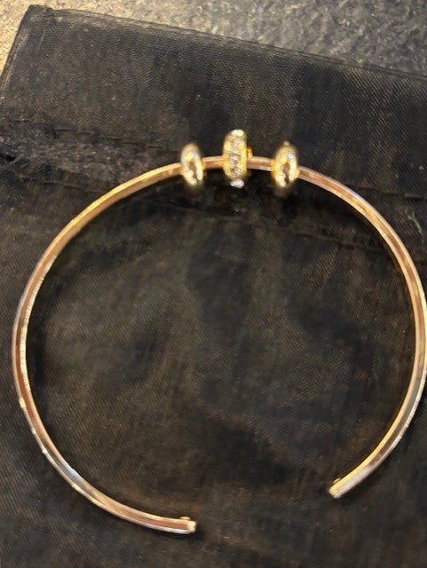 Mini synthetic gold diamond charm
