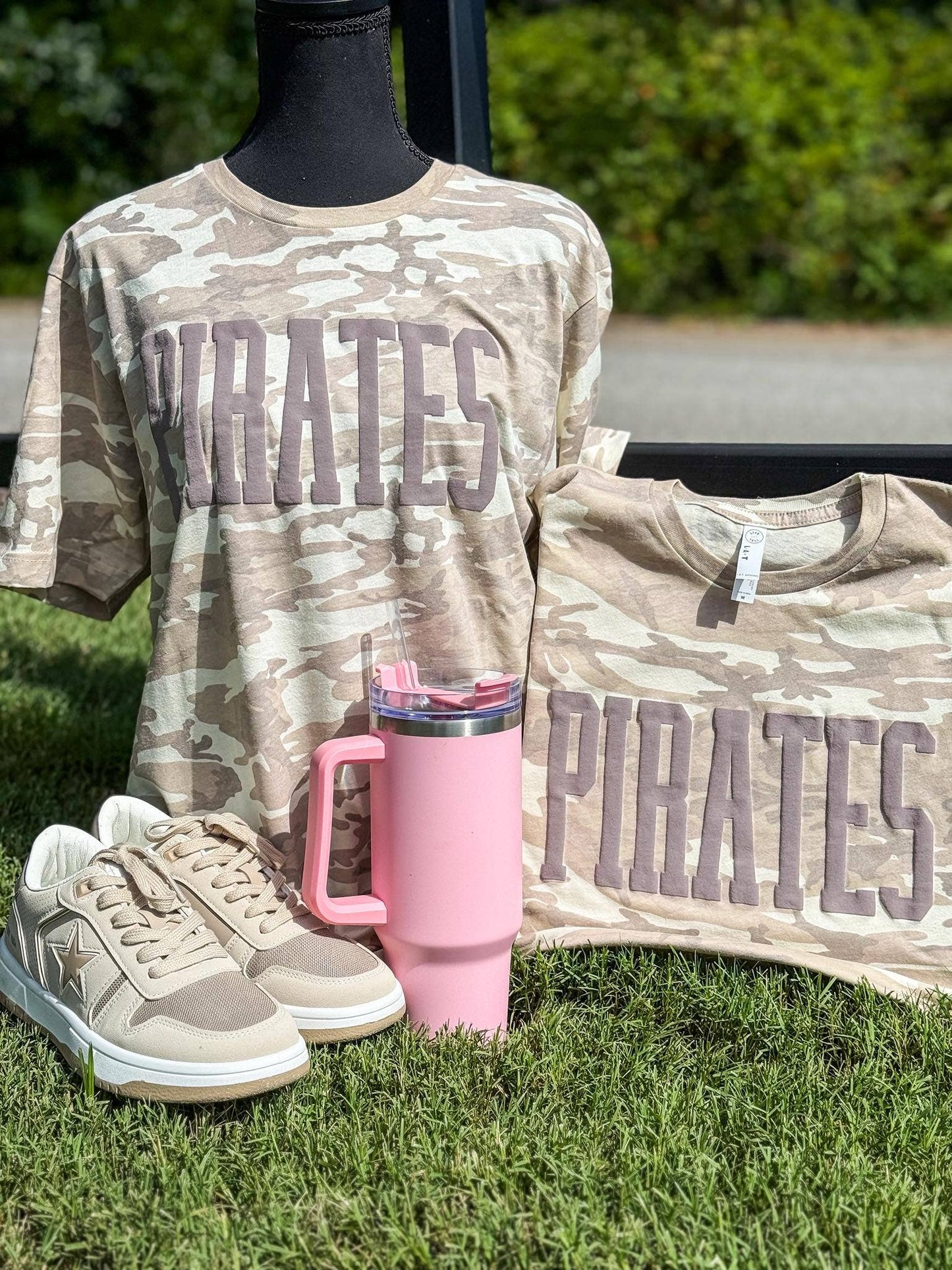 Natural Camo Game Day Team Spirit Graphic Tee: XL