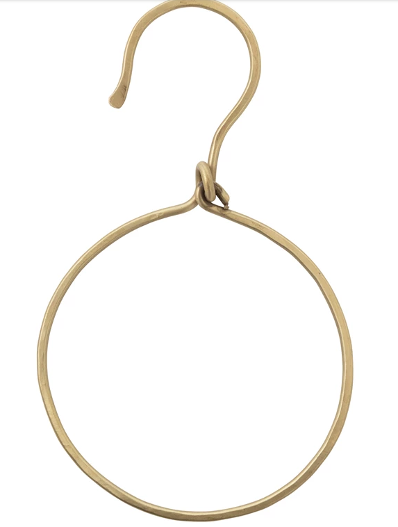5" Round metal ring with hook