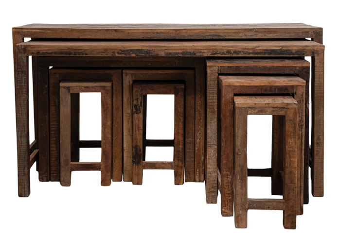 Reclaimed Wood Nesting Table