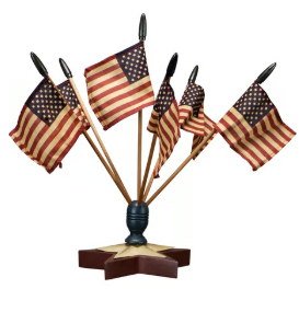 Star Flag Finial With Flags