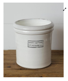 Large White Cottage Stoneware