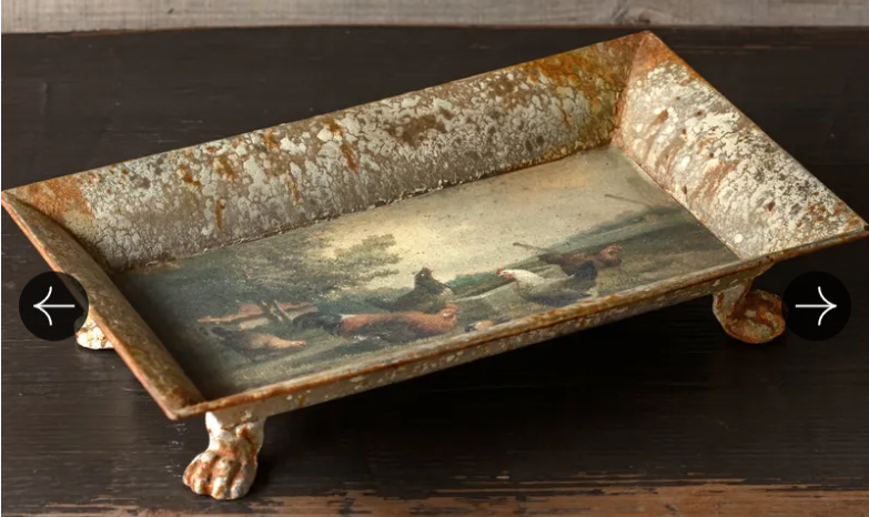 Poulets Rectangular Tole Tray