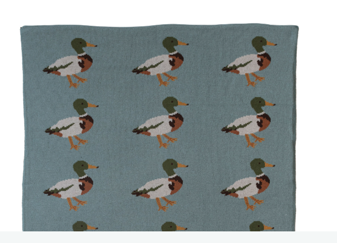 Cotton Knit Duck Baby Blanket