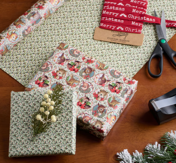 Retro Deer Gift Wrap