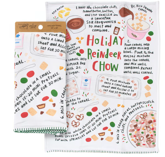 Holiday Reindeer Chow Kitchen Towel