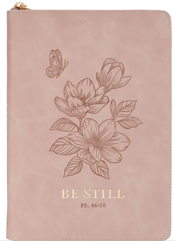 Be Still Pink Floral Journal