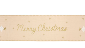 Merry Christmas Snowflake and Tree Runner