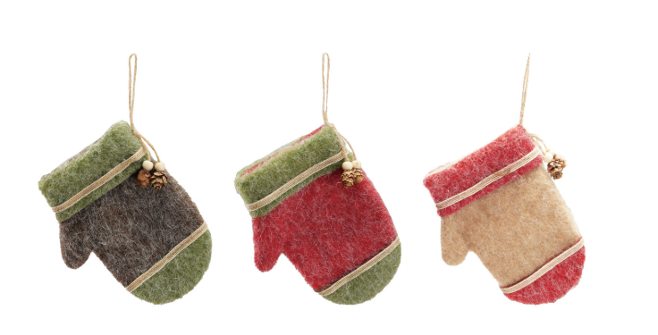 Fabric Mitten Ornament