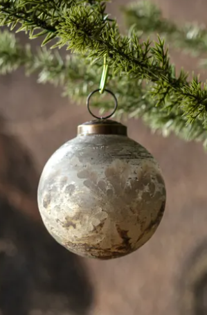 Etched Ancient Gold Ornament 4 inch