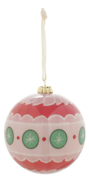 Decoupage Ball Ornament with Holiday Image/Word, 4 Styles