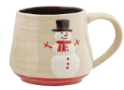 14 oz. Hand-Painted Stoneware Mug with Embossed Icon, 4 Styles