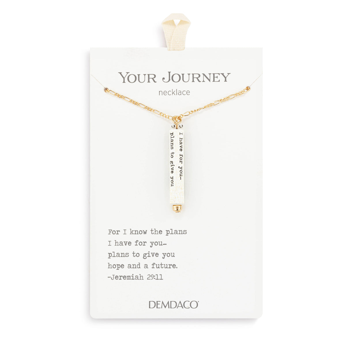 Hope and a Future Quote Necklace - 16in