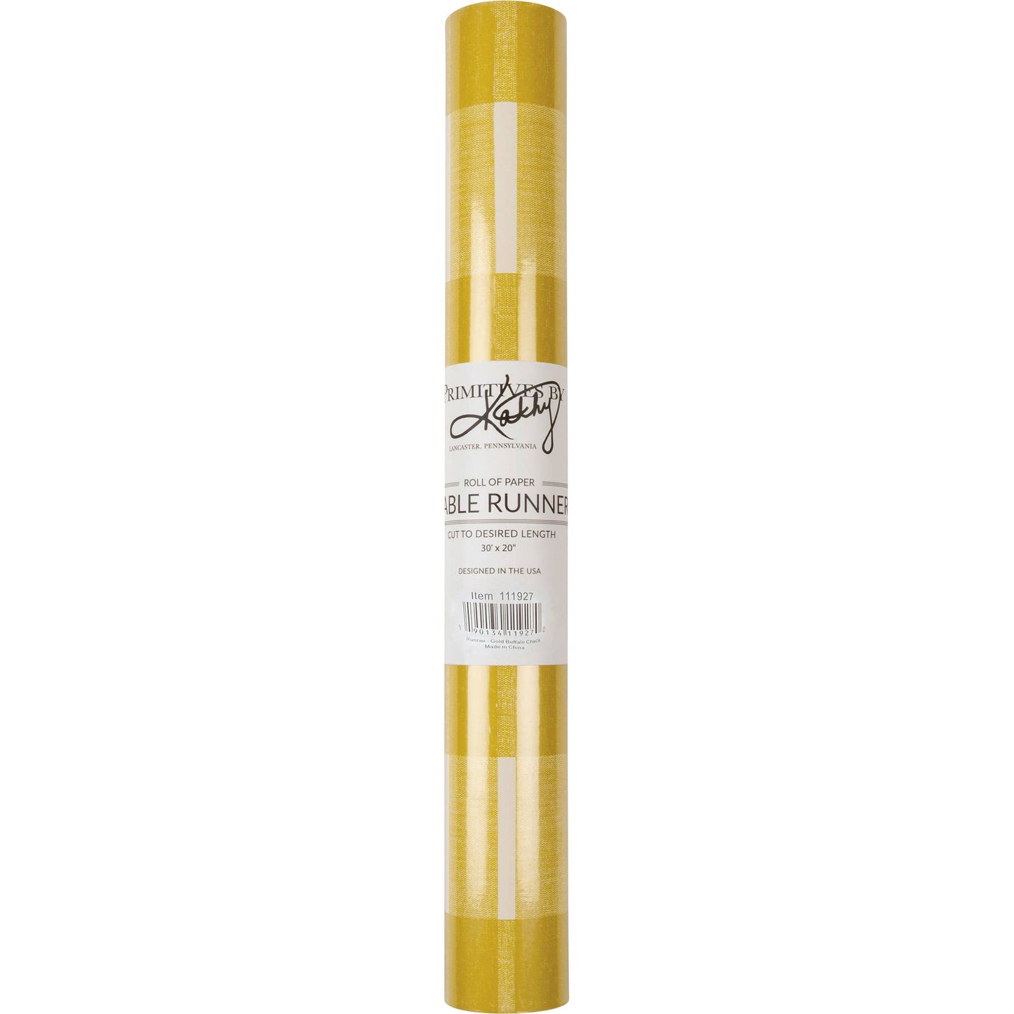 Gold Buffalo Check Paper Table Runner