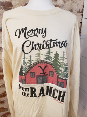Merry Christmas From The Ranch Long Sleeve Cotton Shirts