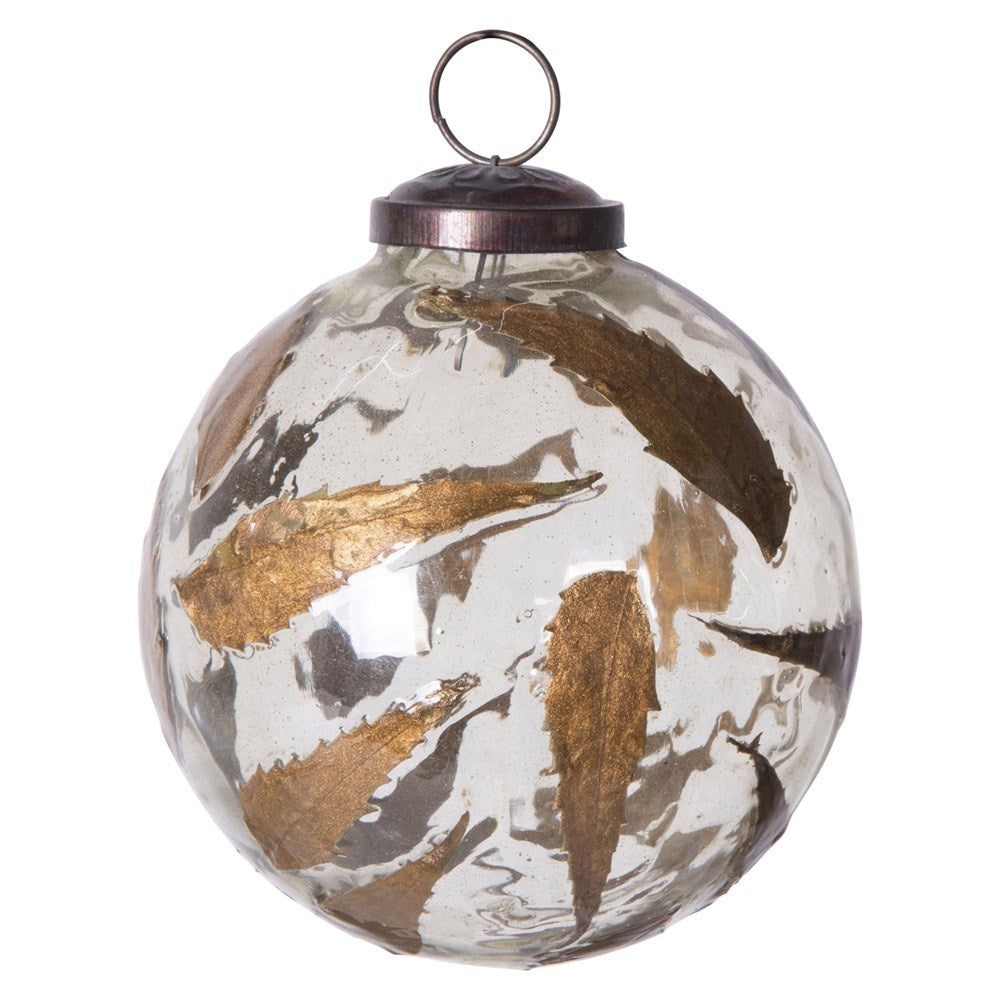 Gold Leaf Glass Ornament
