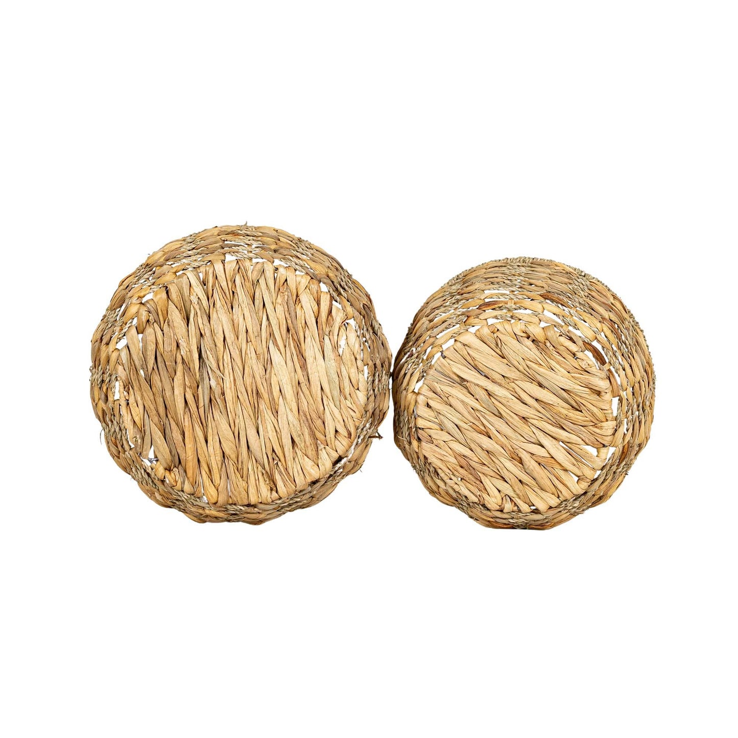 SALE - Nia Set 2 Hand Woven Baskets Water Hyacinth Seagrass