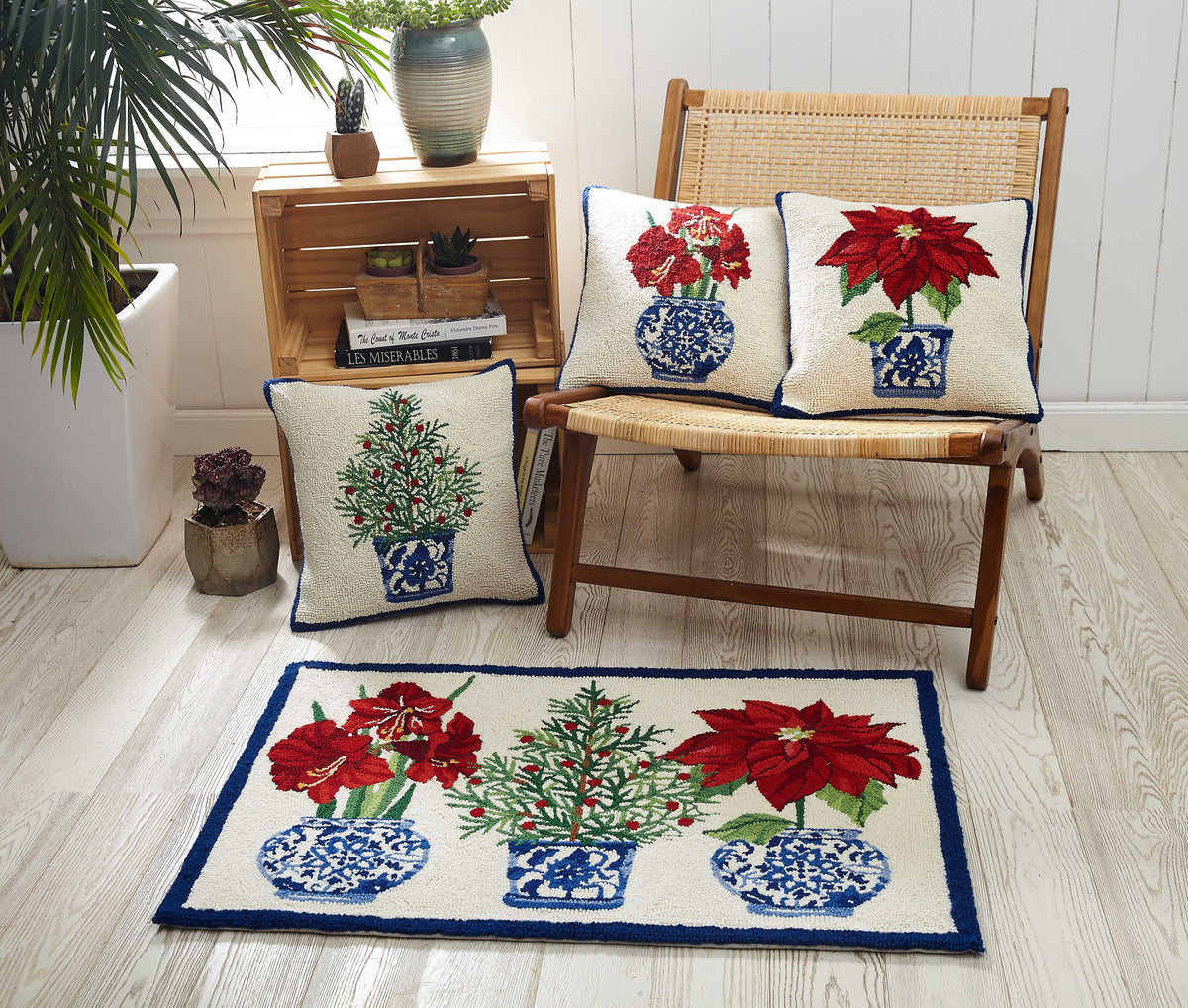 Holiday Chinoiserie Tree Hook Pillow - Sally Eckman Roberts
