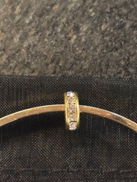 Mini synthetic gold diamond charm