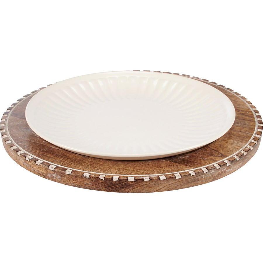 Large Wood Charger Plate