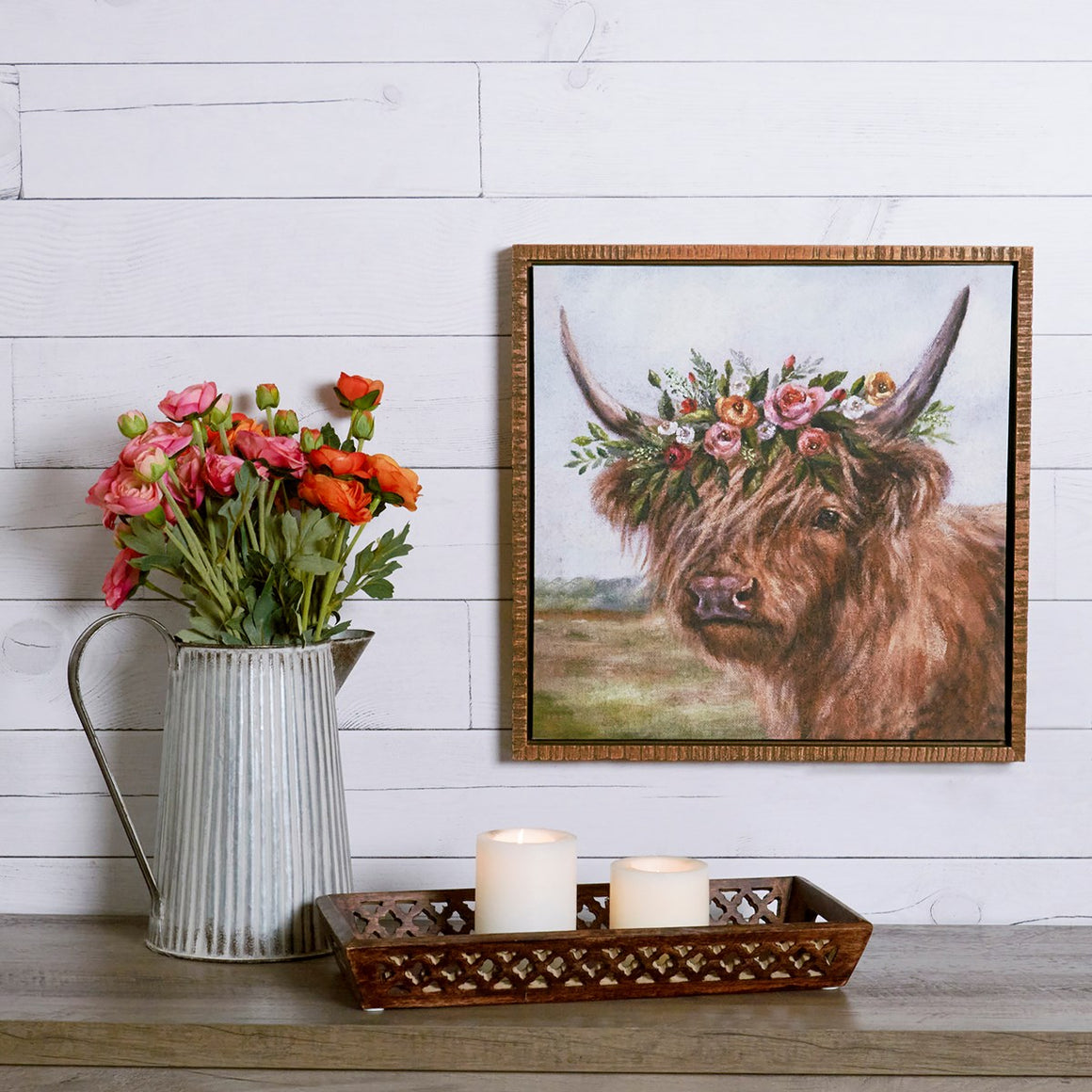 Floral Highland Wall Decor