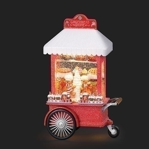 Gingerbread Cart 10.75"H Snow globe