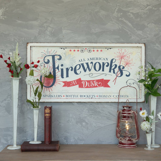 28" FIREWORKS AT DUSK SIGN
