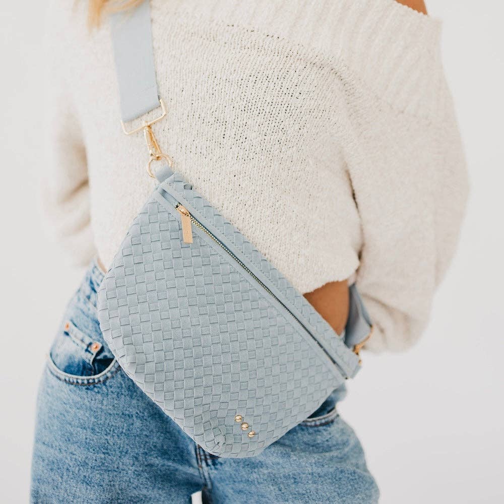 Suede Westlyn Woven Bum Bag: Suede Taupe