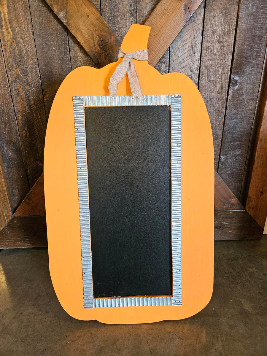 Pumpkin Chalkboard Easel