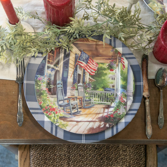 PATRIOTIC FRONT PORCH  PLATE