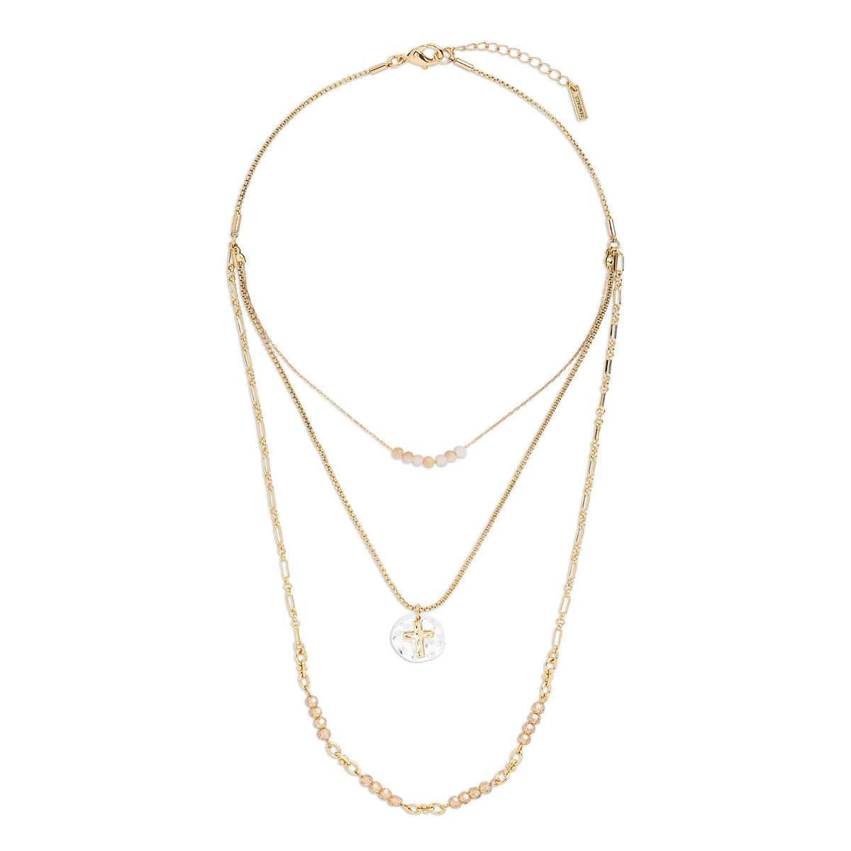 Beaded Prayer Necklace - Champagne