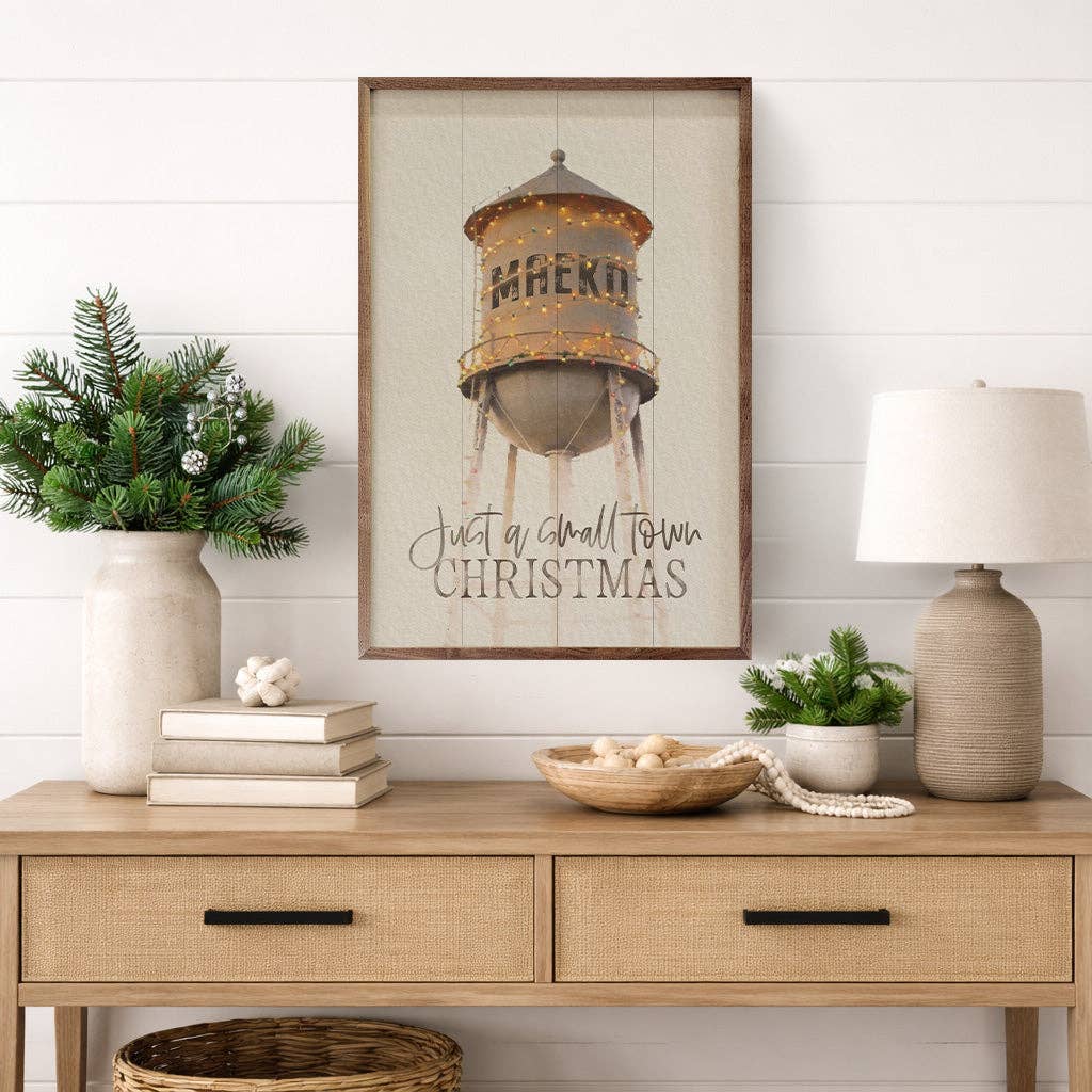 Just A Small Town Christmas Personalized Water Tower: 10x16
