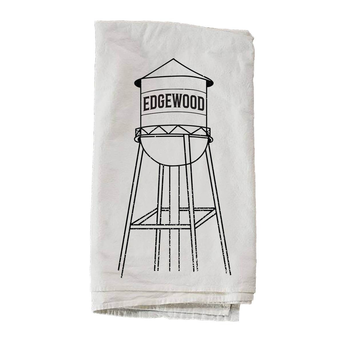 Water Tower Personalized City Towel: 27 x 27