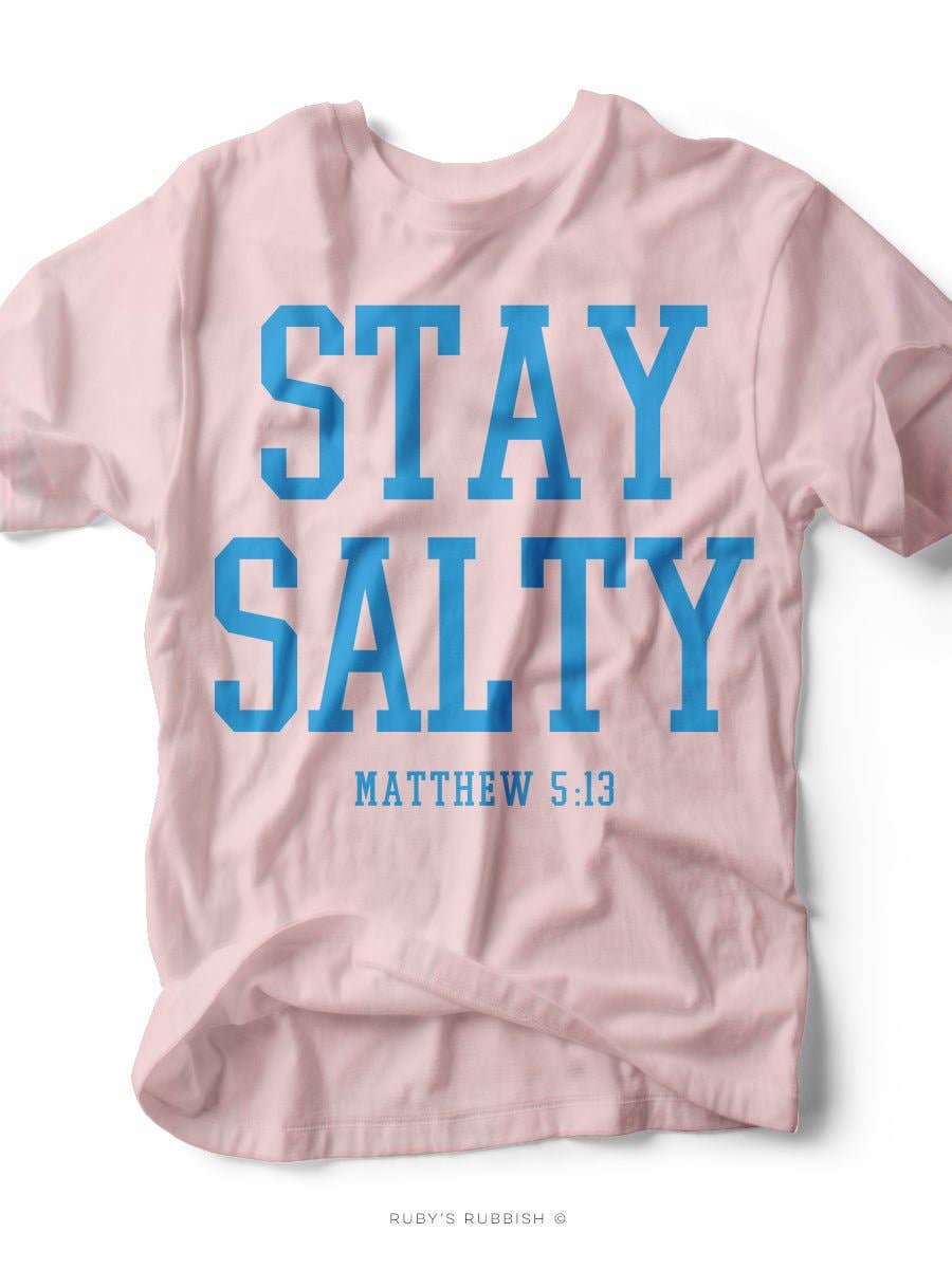 Stay Salty | Coastal T-Shirt | Ruby’s Rubbish®: Small - Heather Pink