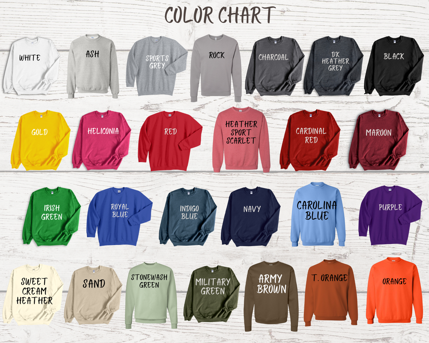 Embroidered Mascot Sweatshirt - Custom Collar Team Sweater: Sand / Large