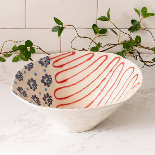 Americana Folk Art Serving Bow  | Patriotic, USA
