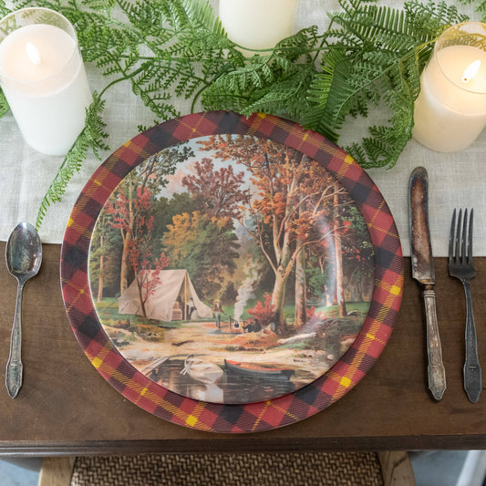 CAMPING IN THE WOODS PLATE