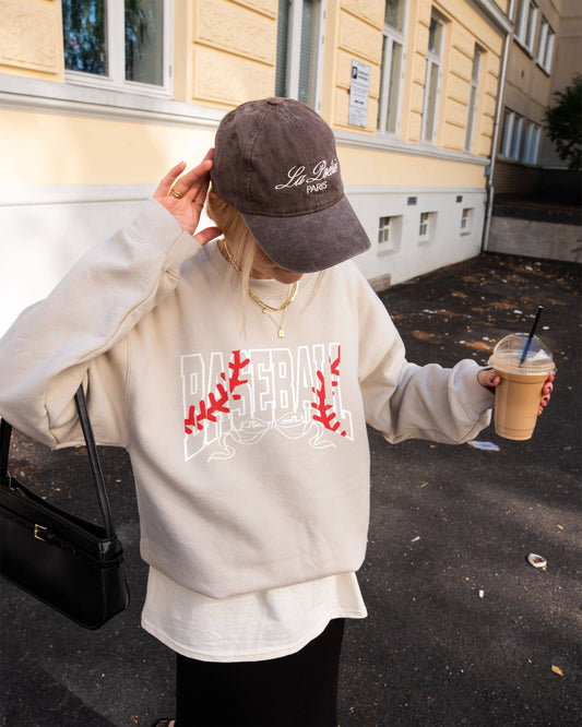 Baseball Bow Sweatshirt: Small