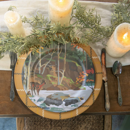 DEER BY THE RIVER PAINT BY NUMBER PLATE