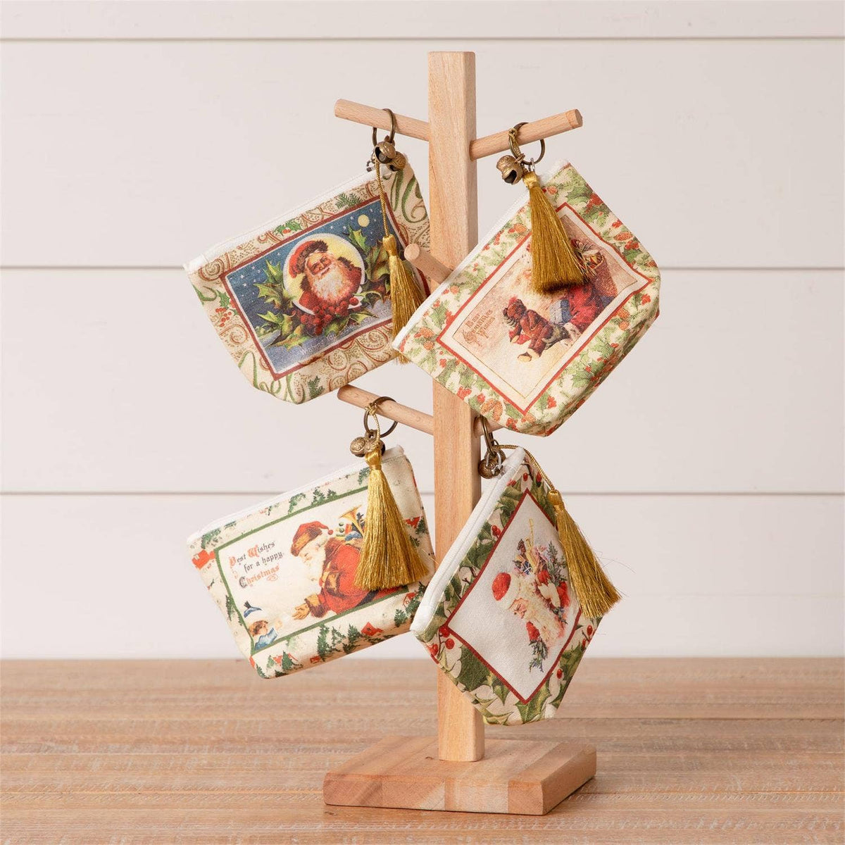 Santa Coin Purses with Display Stand (PK/12 AST)