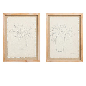 Vase Sketch Framed Wall Art