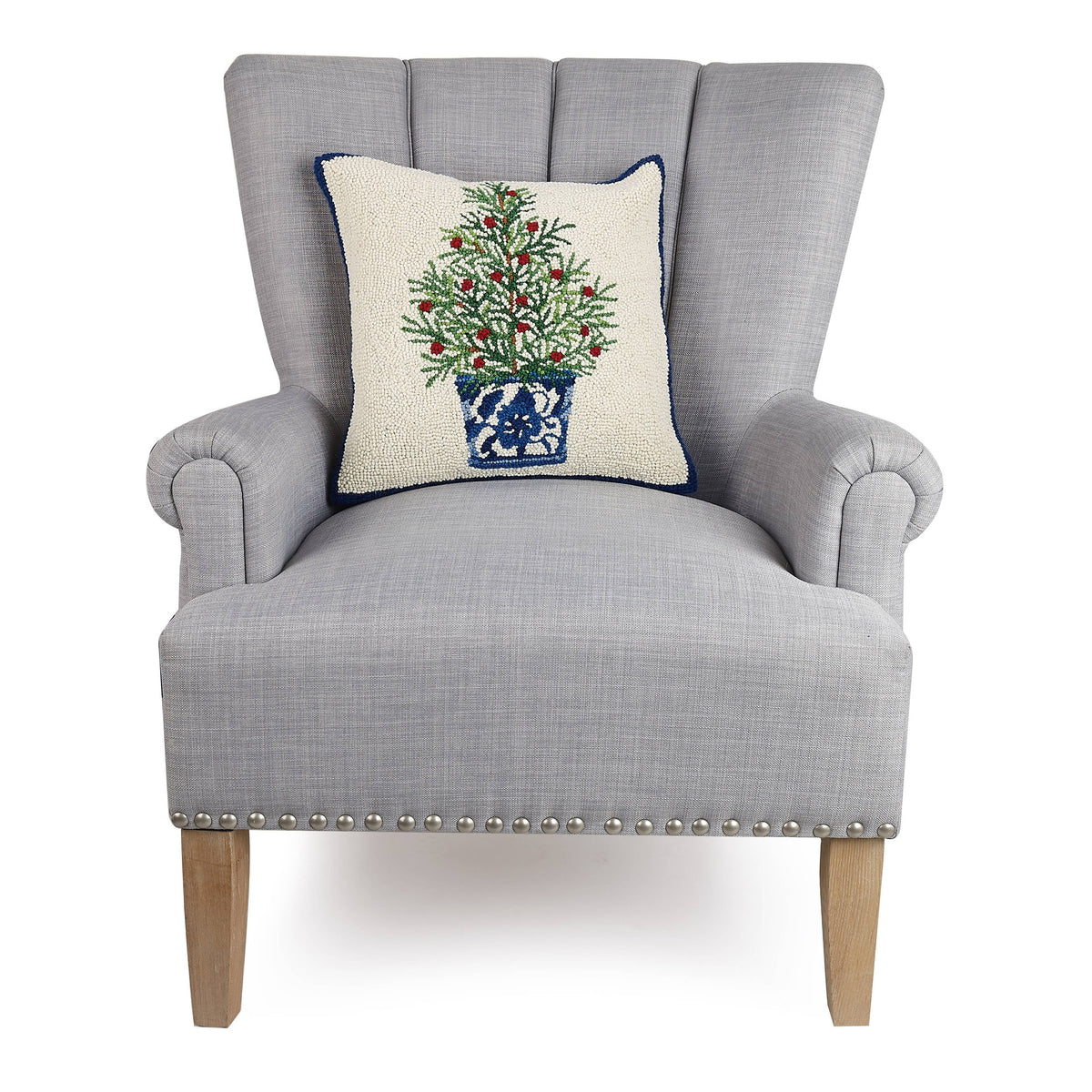 Holiday Chinoiserie Tree Hook Pillow - Sally Eckman Roberts