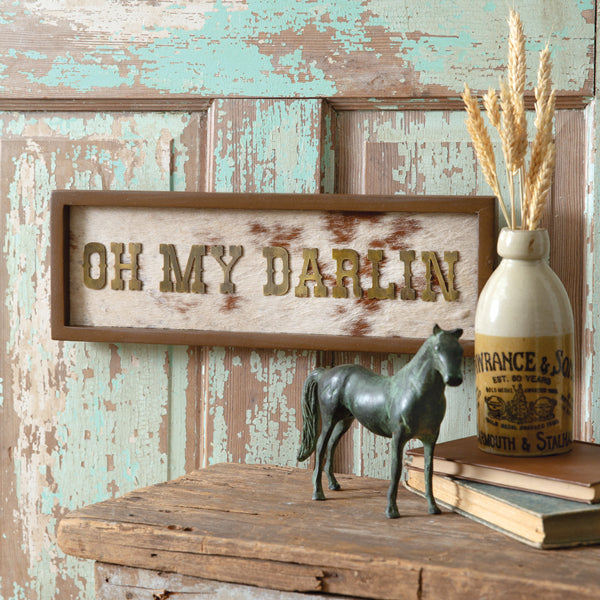 Oh My Darlin' Cowhide Wall Decor Small Town Home & Decor