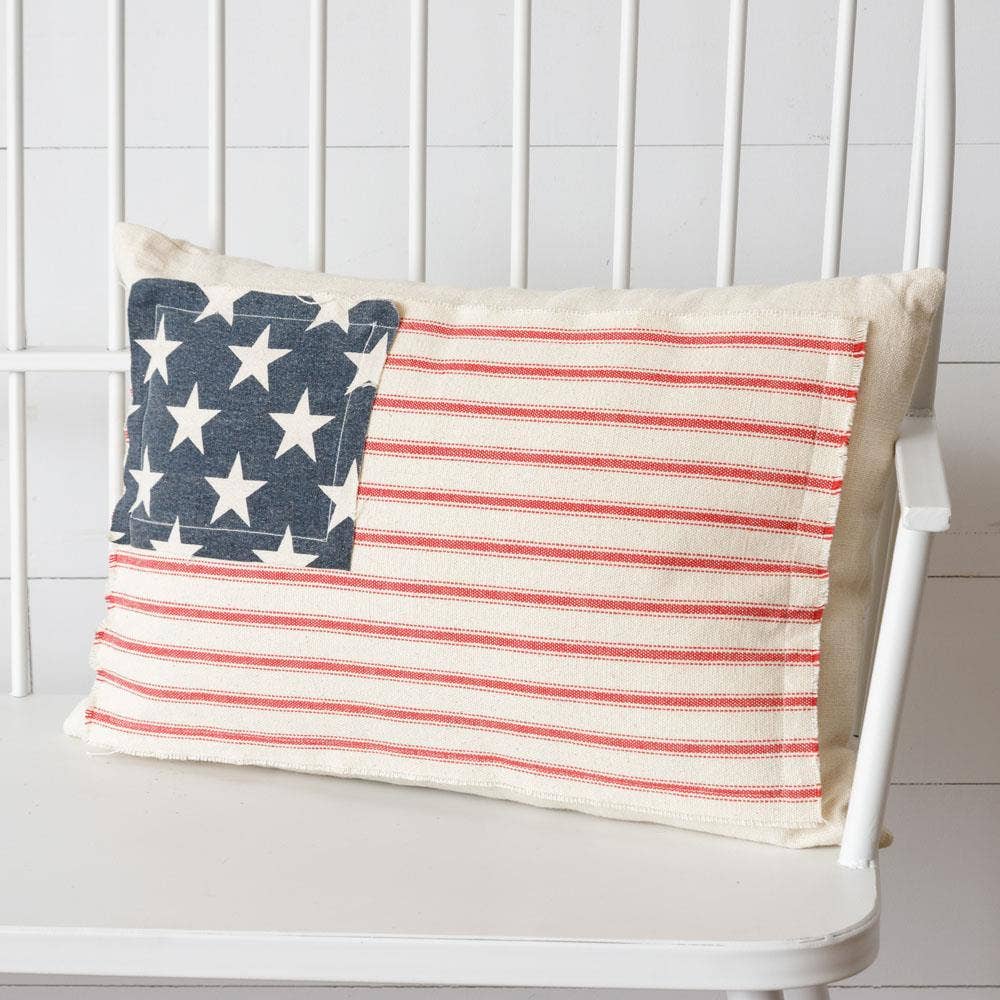 American Flag Pillow Patriotic, USA Decor