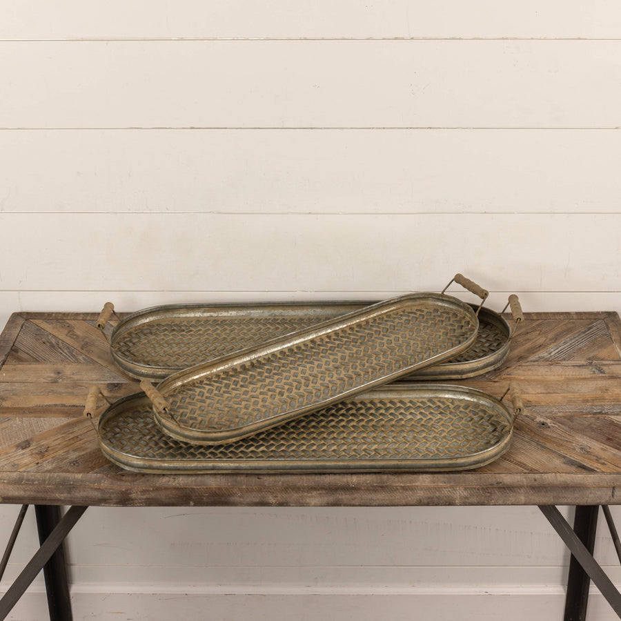 WOVEN METAL TRAYS