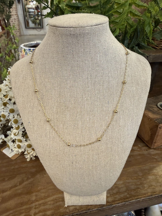 Ball and Chain Stacking Necklace
