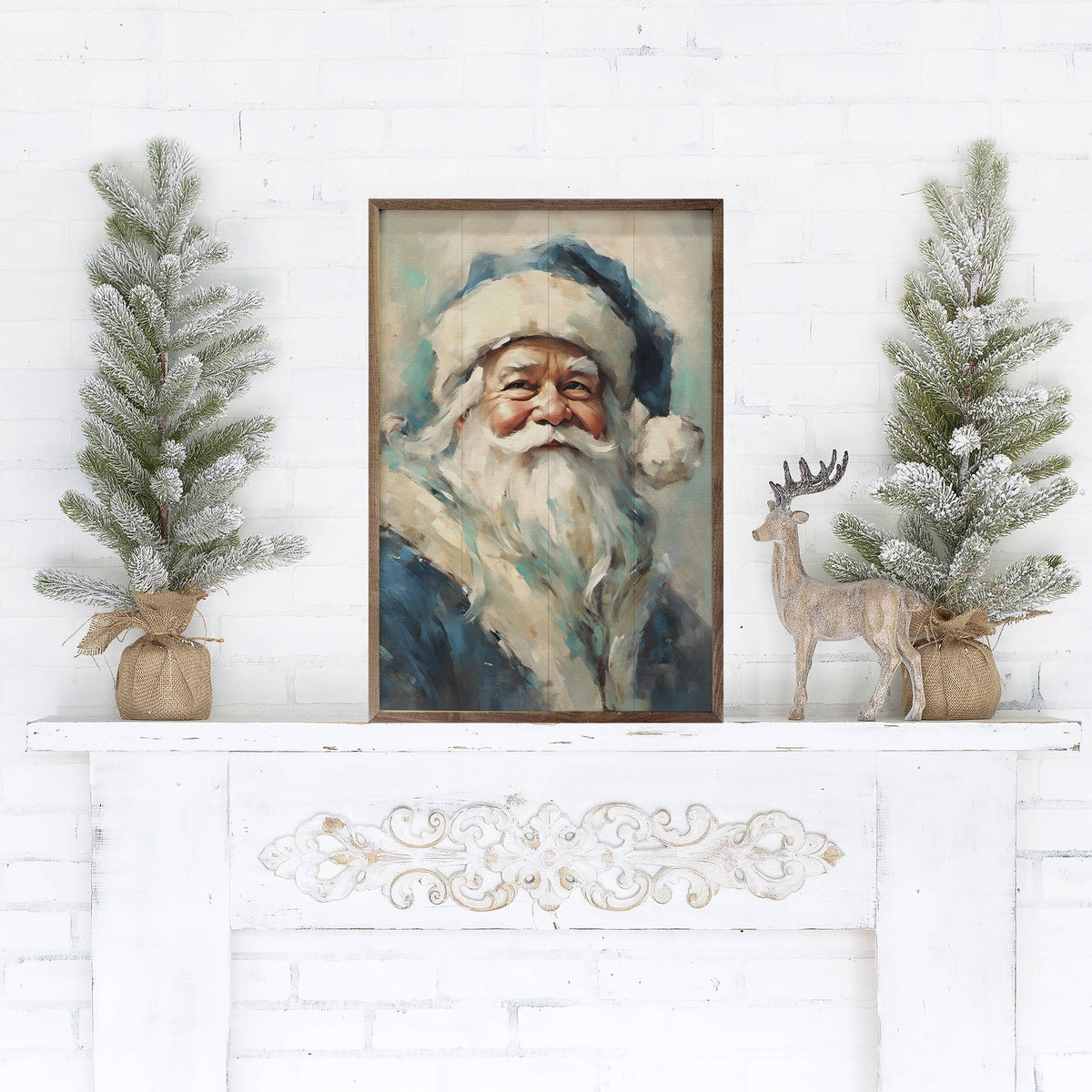 Blue Santa Portrait: 16x24