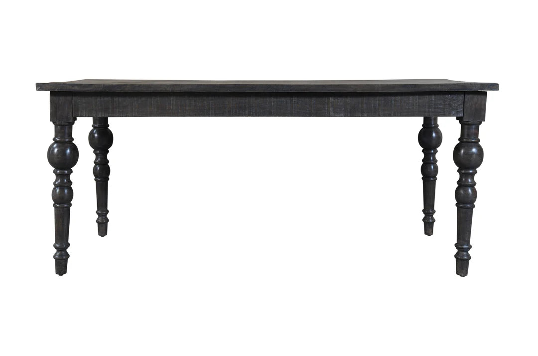 Brown Wash Rectangle Table with Wishbone Charis